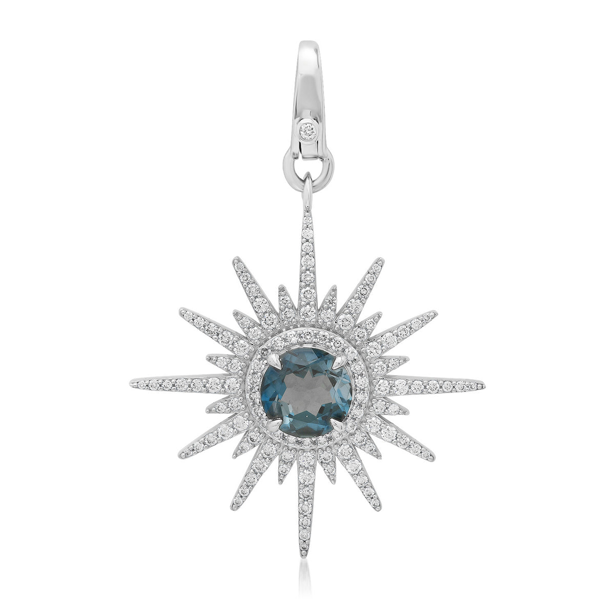 London Blue Topaz & Diamond Starburst Charm
