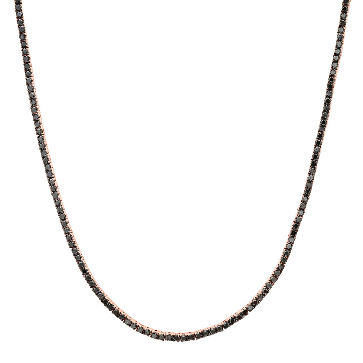 Black Diamond Tennis Necklace