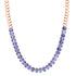 Juicy Oval Tanzanite 1/2 Tennis Necklace