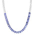 Juicy Oval Tanzanite 1/2 Tennis Necklace
