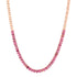 Perfect Oval Pink Tourmaline 1/2 Tennis Necklace
