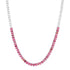Perfect Oval Pink Tourmaline 1/2 Tennis Necklace