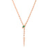 Adjustable Snake Lariat Necklace with Emerald Head