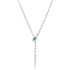 Adjustable Snake Lariat Necklace with Emerald Head