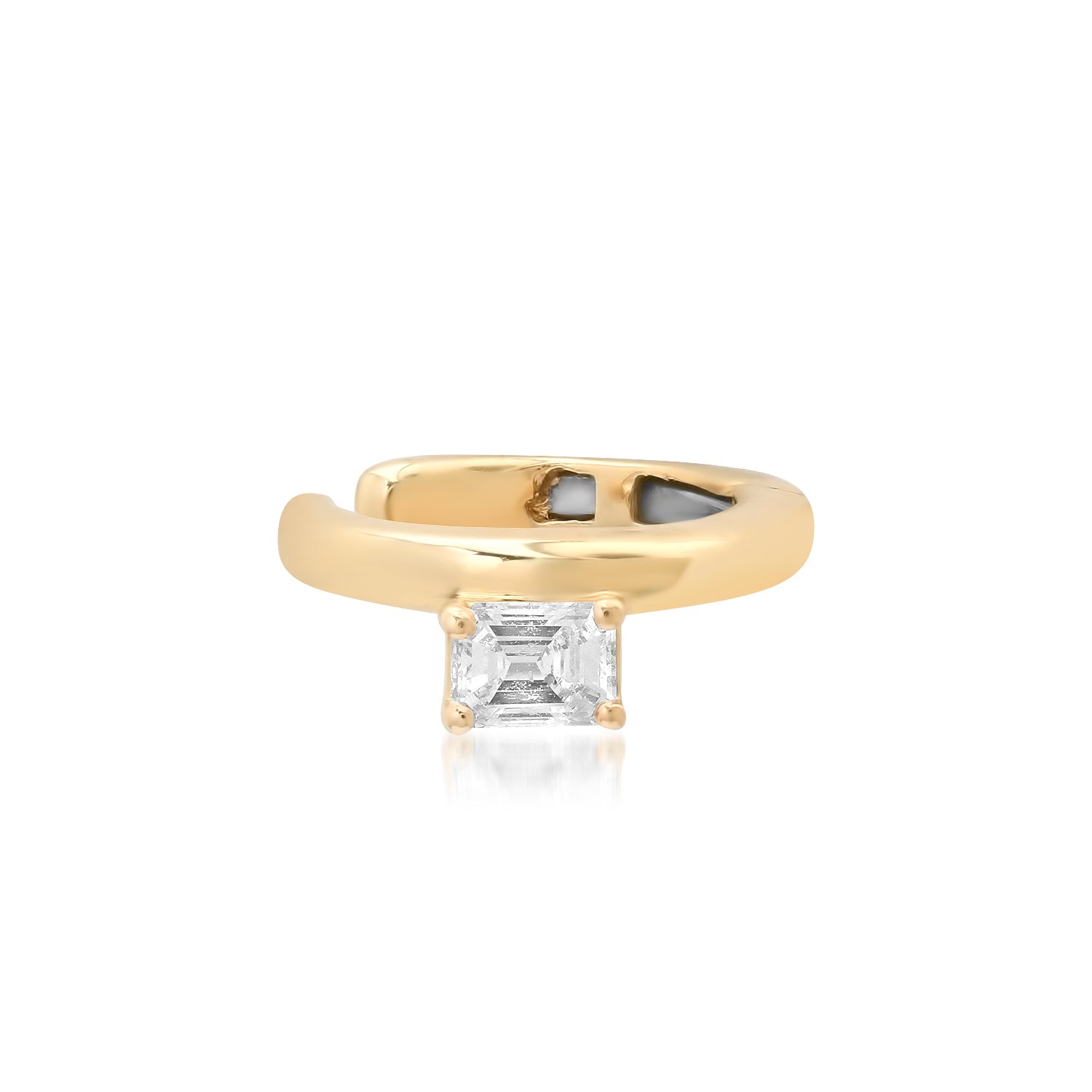 Solitaire Diamond Shape Ear Cuff