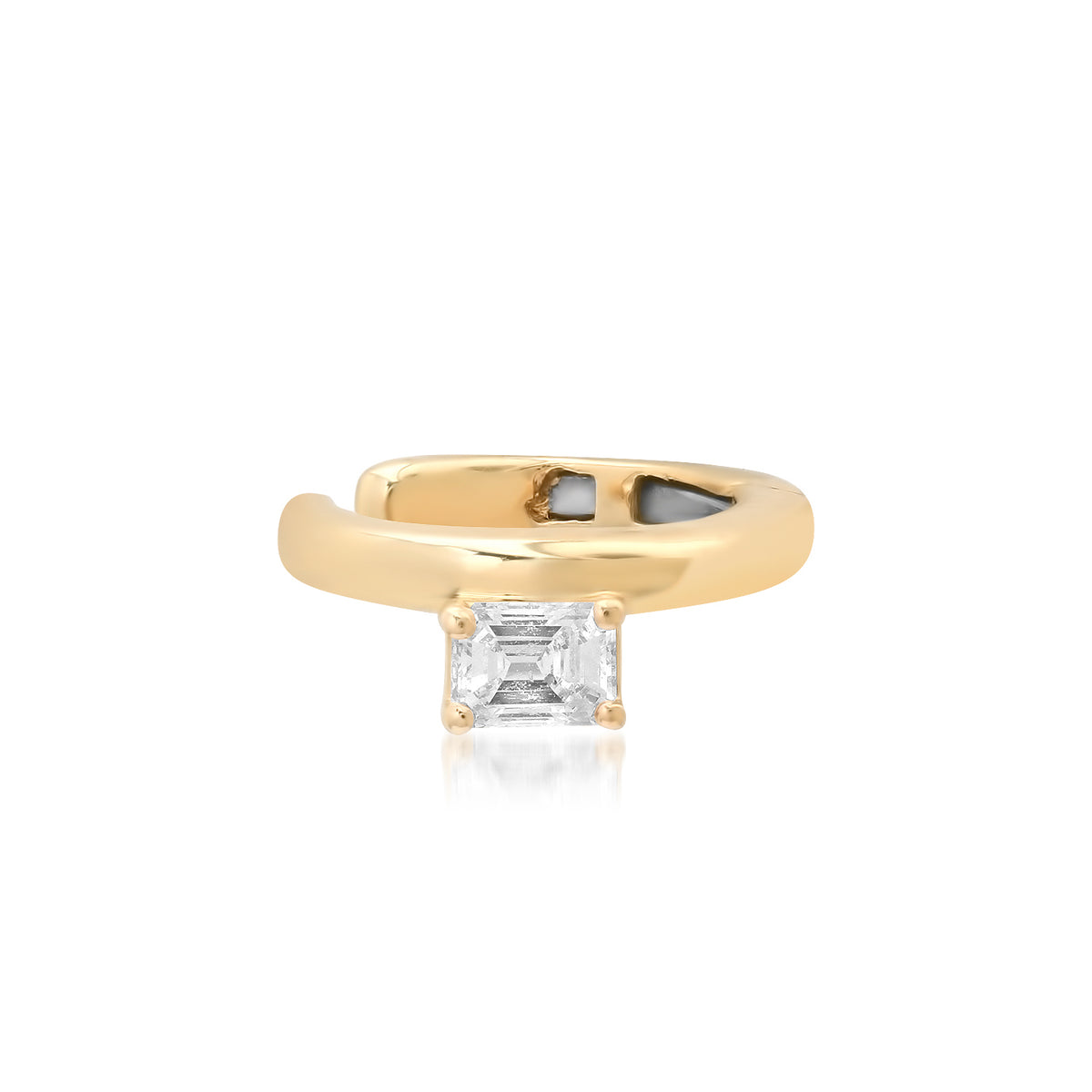 Solitaire Diamond Shape Ear Cuff
