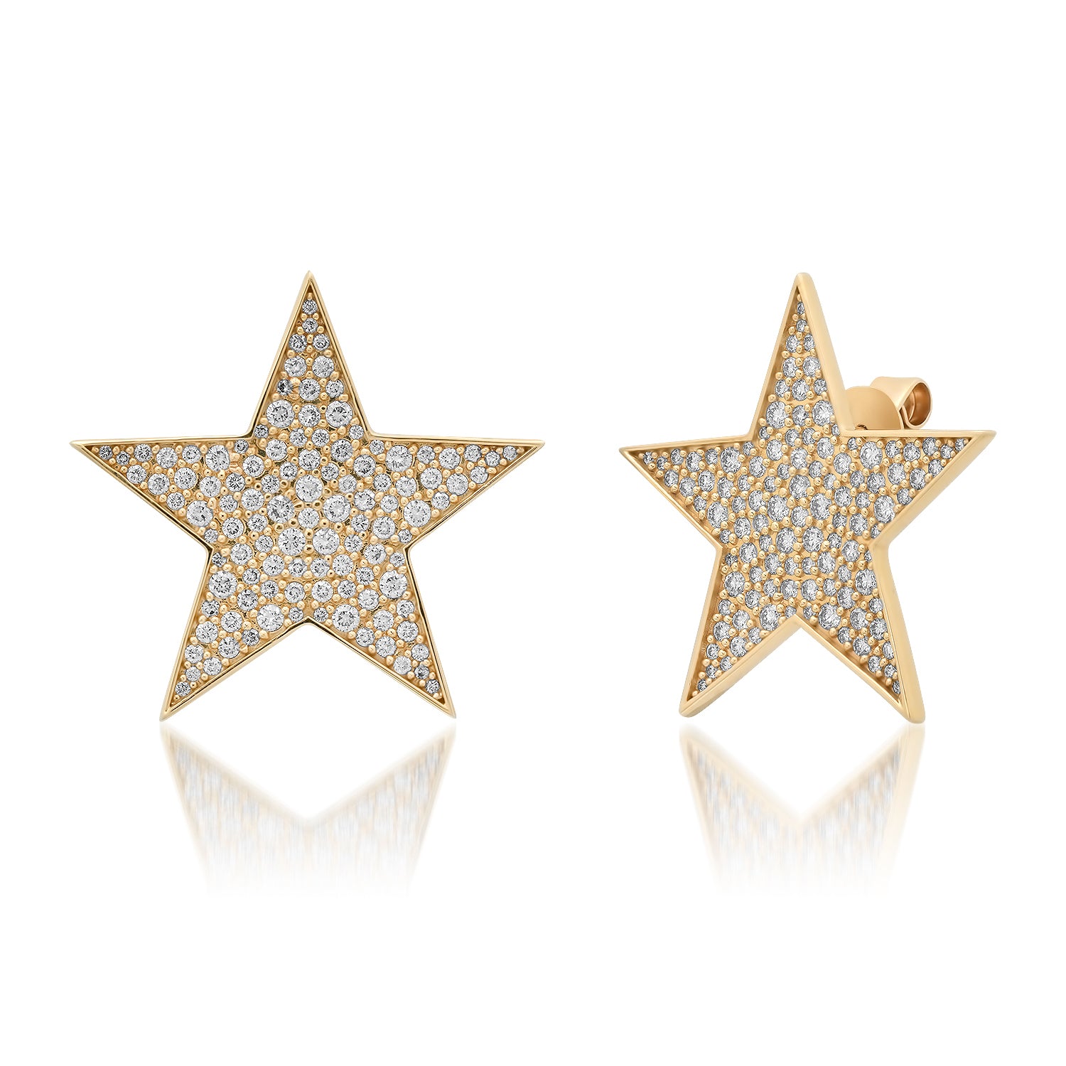 Statement Pave Star Stud Earrings