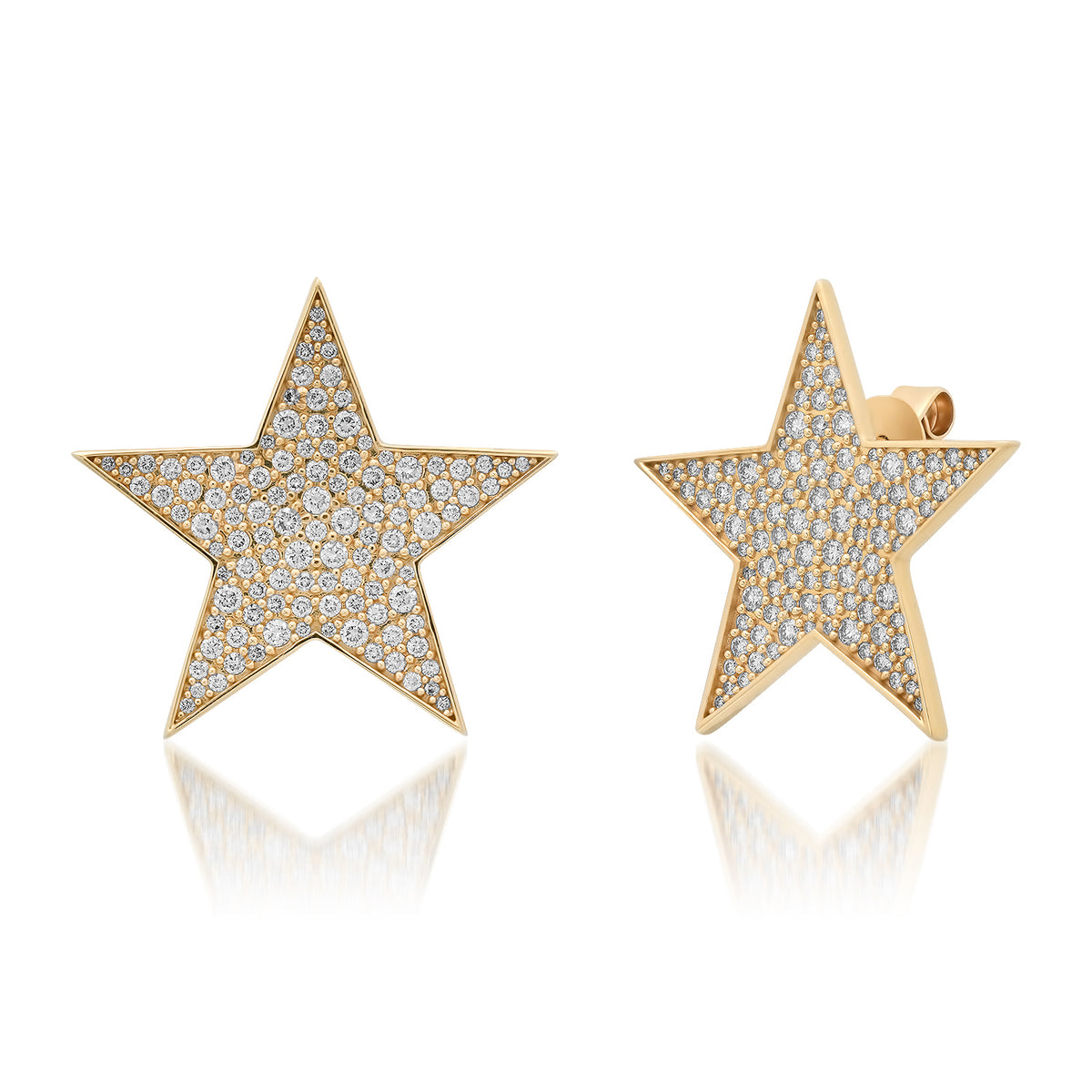 Statement Pave Star Stud Earrings
