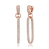 Elongated Diamond Pave Double Hoop Earrings