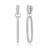 Elongated Diamond Pave Double Hoop Earrings