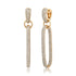 Elongated Diamond Pave Double Hoop Earrings