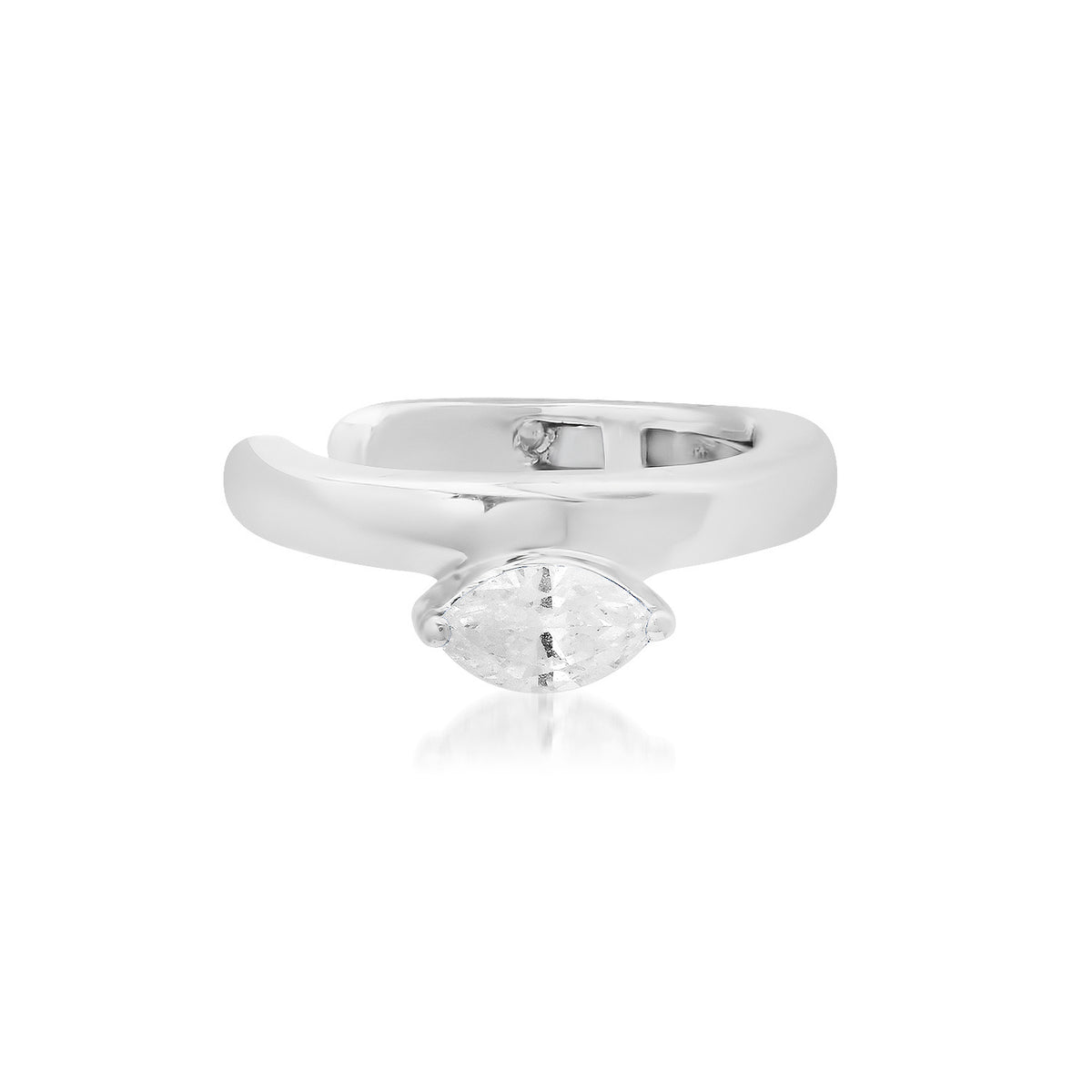 Solitaire Diamond Shape Ear Cuff