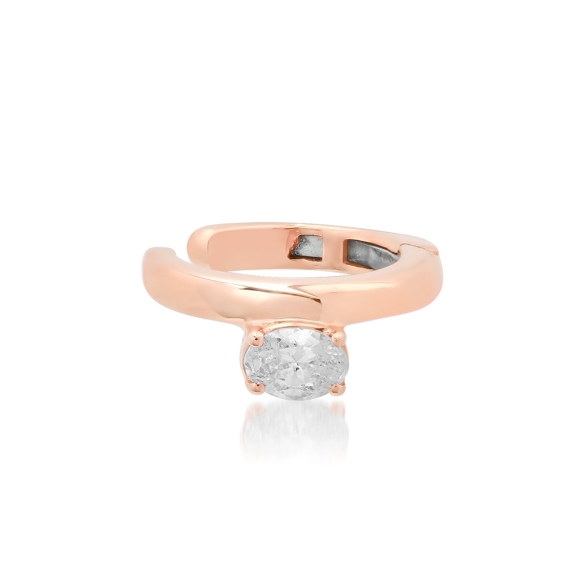 Solitaire Diamond Shape Ear Cuff
