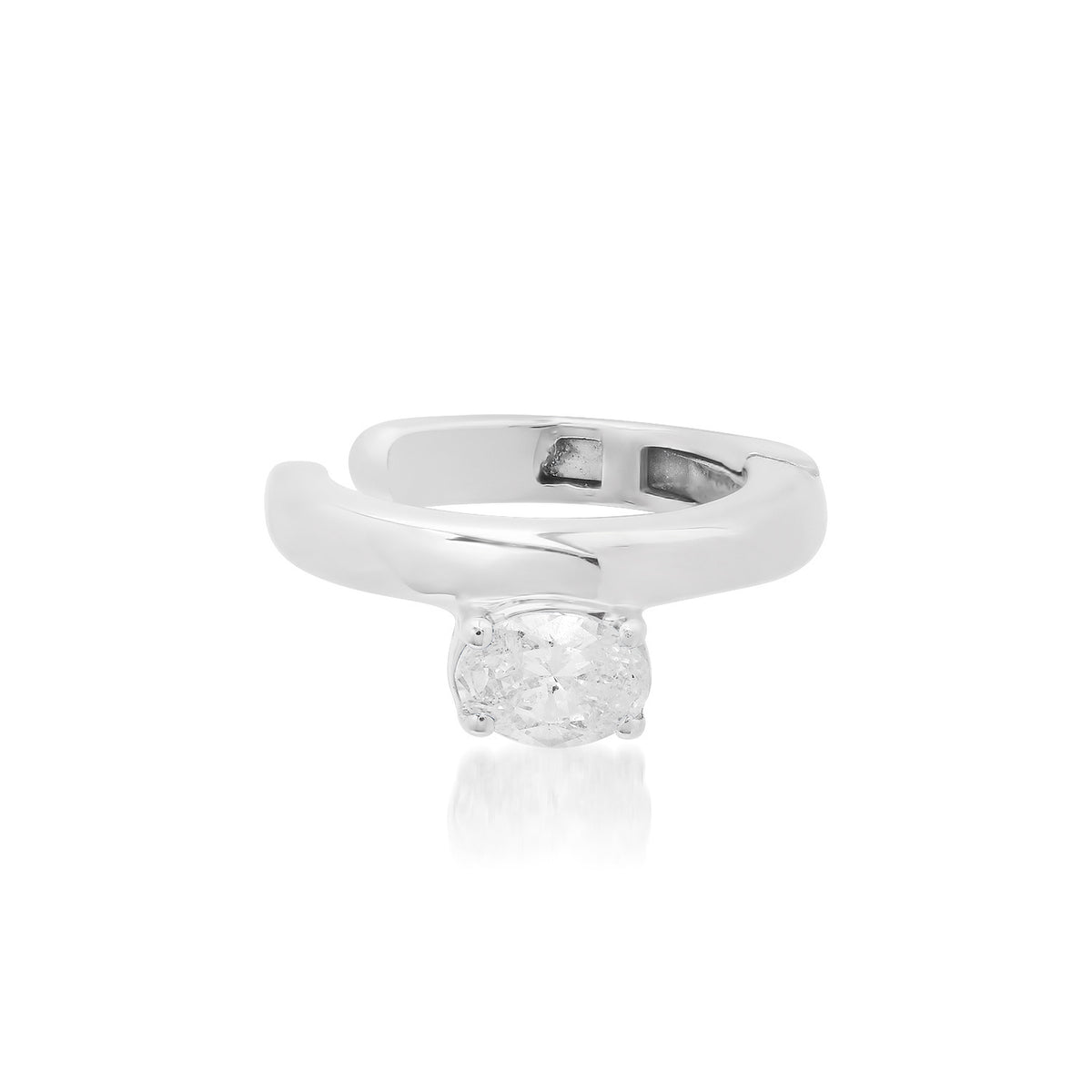 Solitaire Diamond Shape Ear Cuff