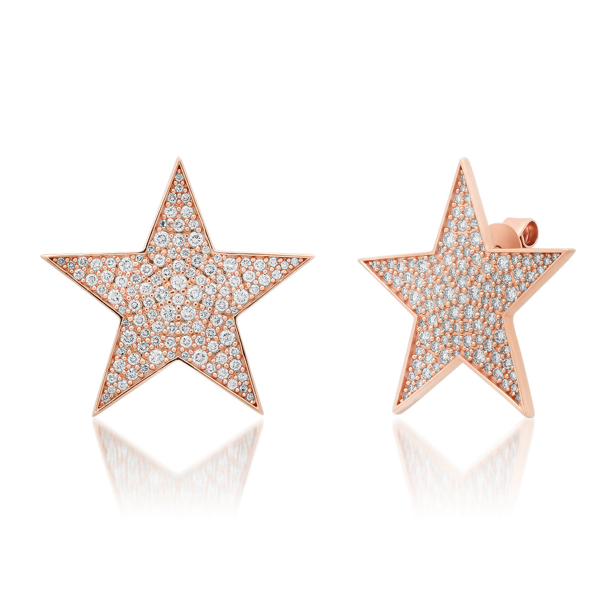 Statement Pave Star Stud Earrings