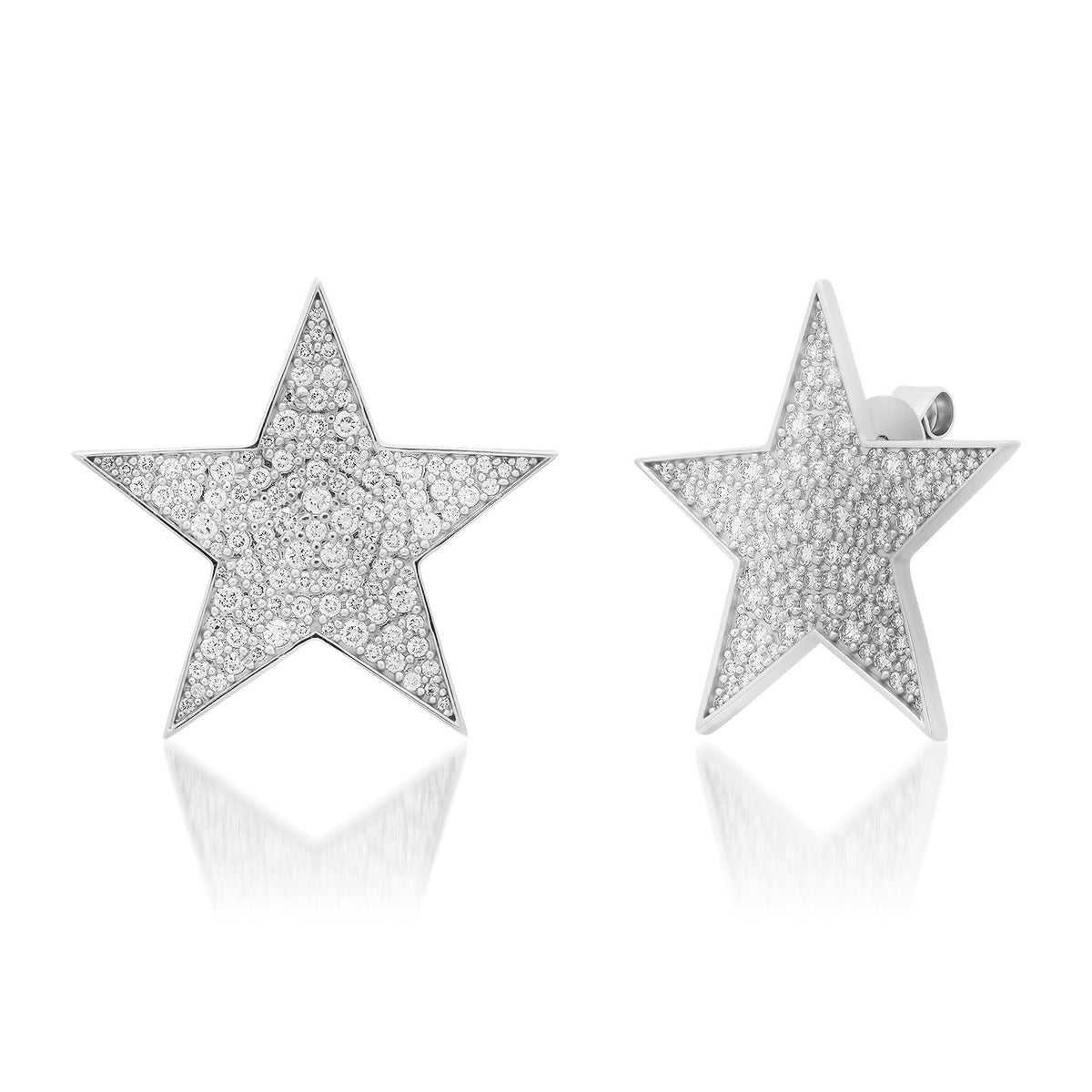 Statement Pave Star Stud Earrings