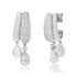 Duo Pear & Pave Diamond Drop Statement Stud Earrings