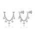 Double Stud Diamond Shaker Chain Earrings