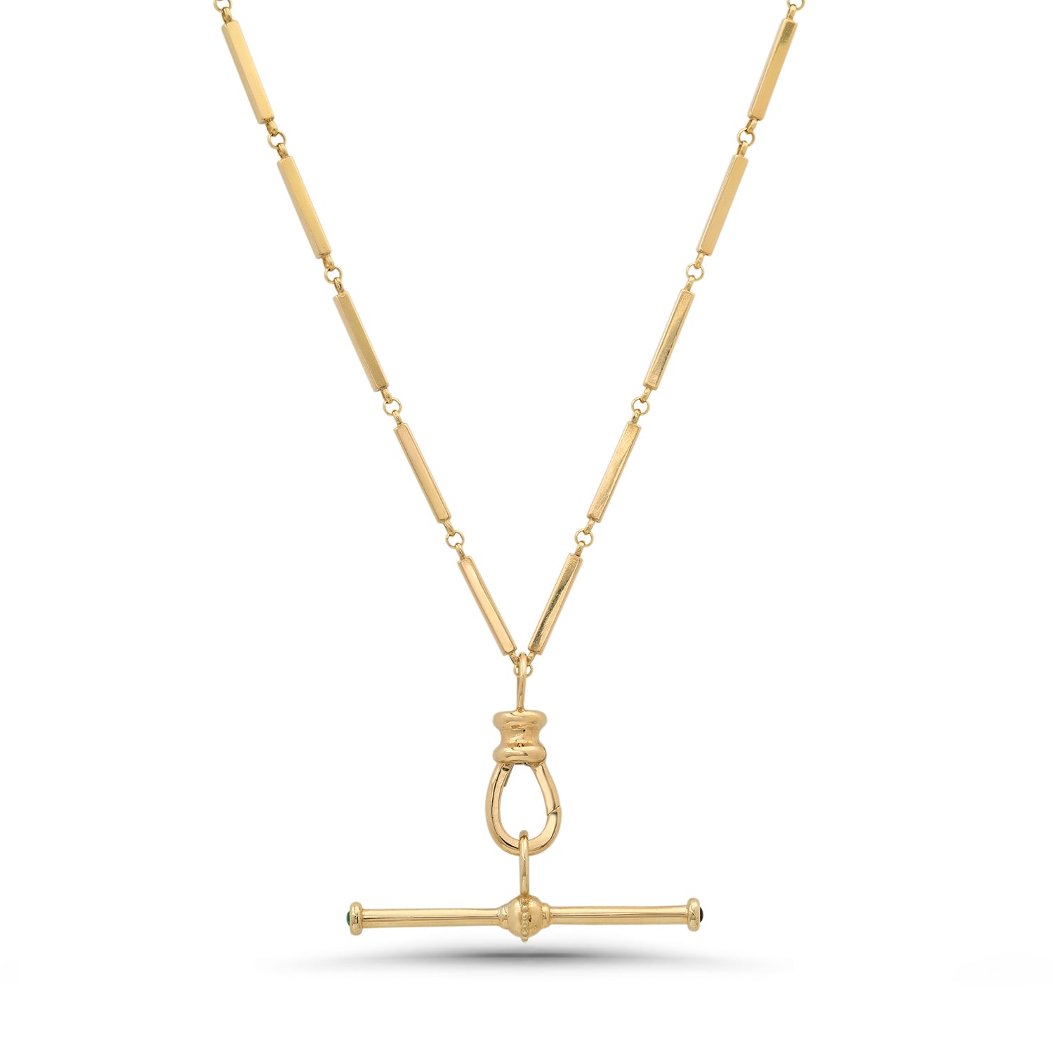 Zosia Gold or Diamond Equilibrium T Bar Chain Necklace