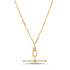 Zosia Gold or Diamond Equilibrium T Bar Chain Necklace