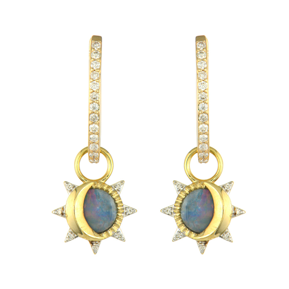 Small Double Sided Sunrise Sunset Earring Charm