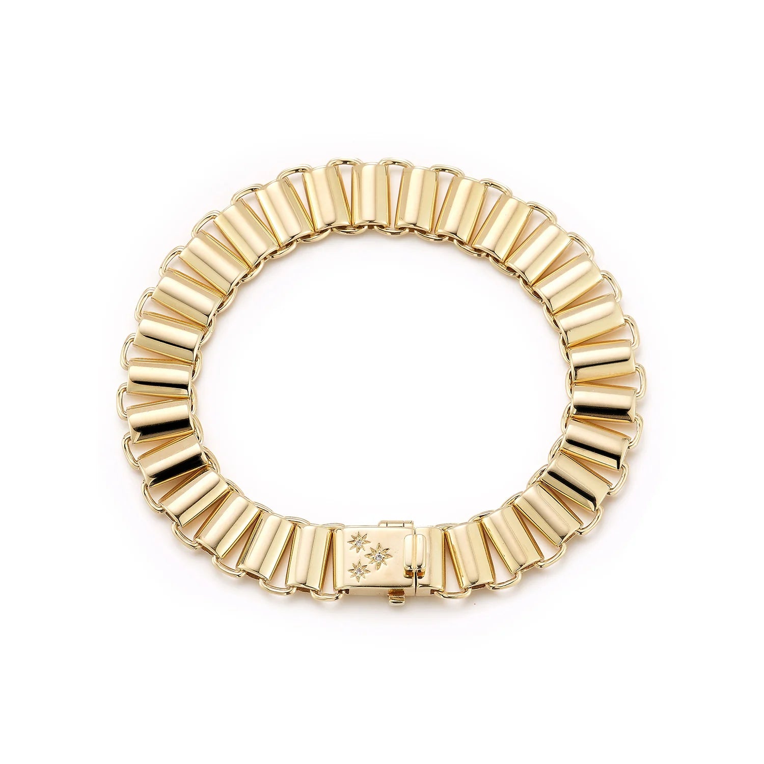 Bold Gold Book Link Etta Chain Bracelet