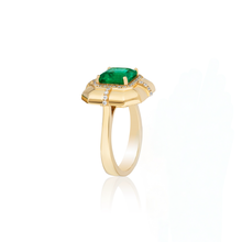 Sophisticated Square Cut Emerald Ring