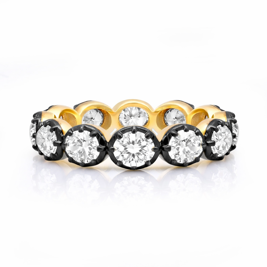 Diamond Rounds Eternity Band with Black Rhodium
