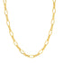 Mixed Link Oval Gold Chain Necklace