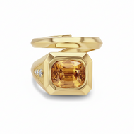 Yellow Zircon Wrap Ring - 2.5