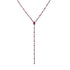 Mixed Ruby Y Station Necklace