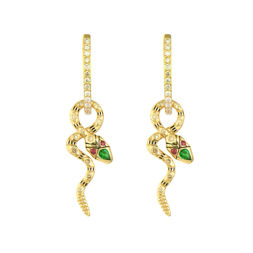 Diamond Double Sided Coiled Snake Charm