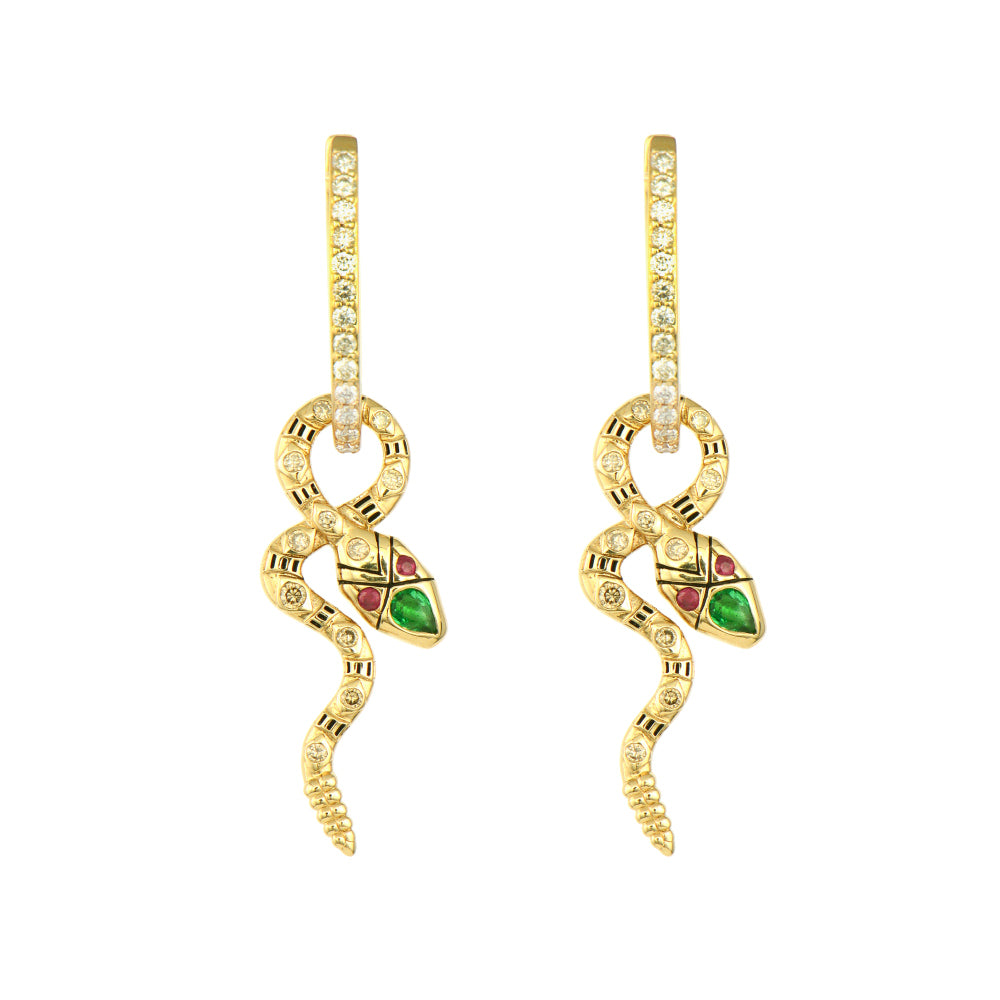 Diamond Double Sided Coiled Snake Charm