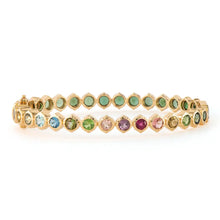 Wish On A Star Bezel Set Tourmaline Eternity Bangle Bracelet