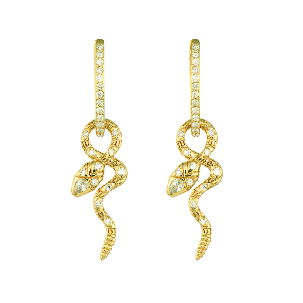 Diamond Double Sided Coiled Snake Charm