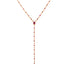 Mixed Ruby Y Station Necklace