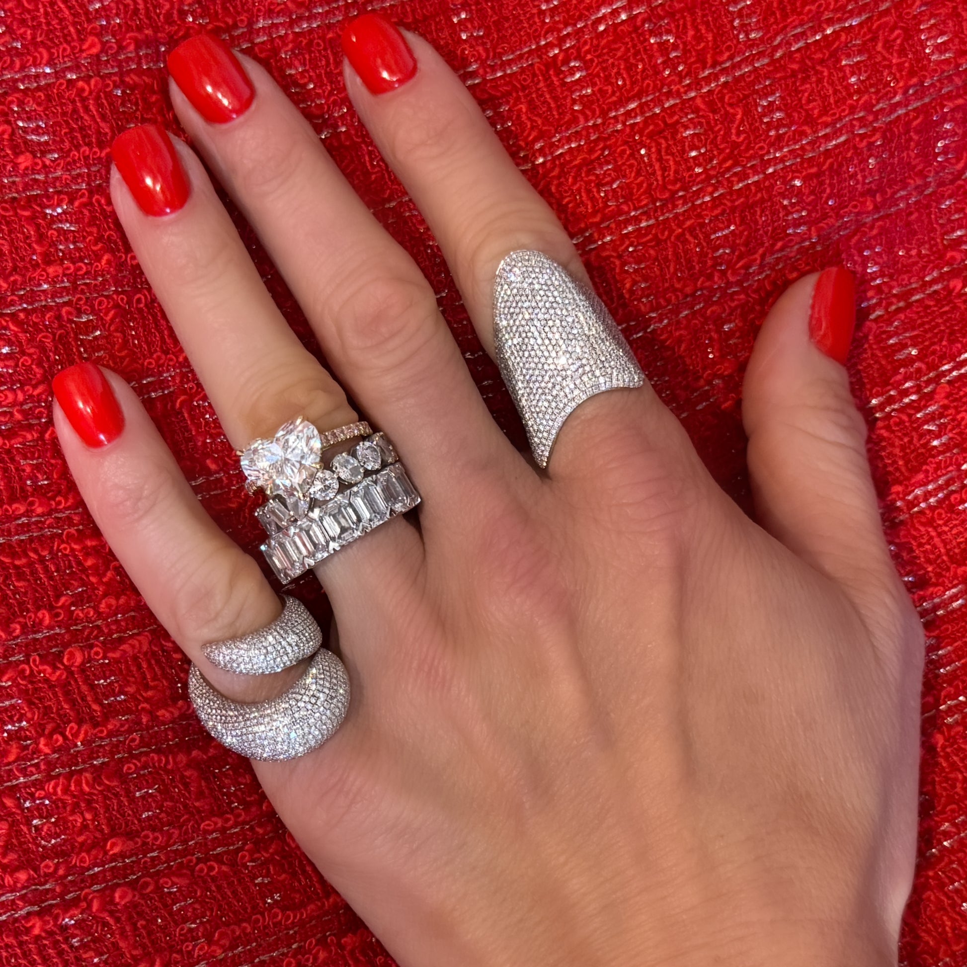 3/4 Mixed Shape Lab Grown Diamond Eternity Band Ring