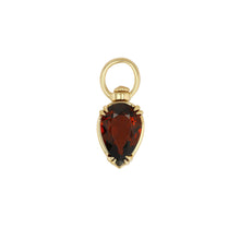 Garnet Pear Swivel Charm Pendant