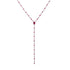 Mixed Ruby Y Station Necklace