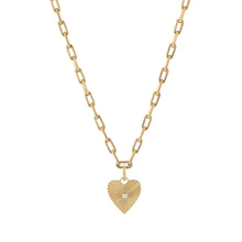 Groovy Diamond Heart Rays Hinged Charm