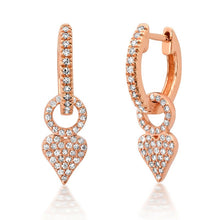 Petite Diamond Pave Heart Earring Charms