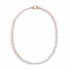 Petite Freshwater Pearl Necklace with Rainbow Silk