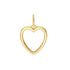 Hollow Open Heart Gold Charm