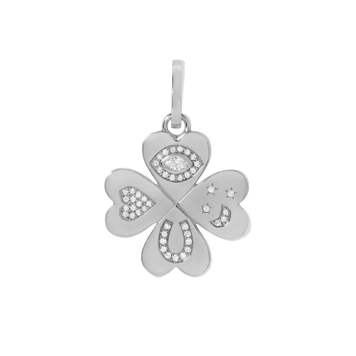 Good Luck Diamond Clover Charm with Enhancer