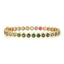 Wish On A Star Bezel Set Tourmaline Eternity Bangle Bracelet