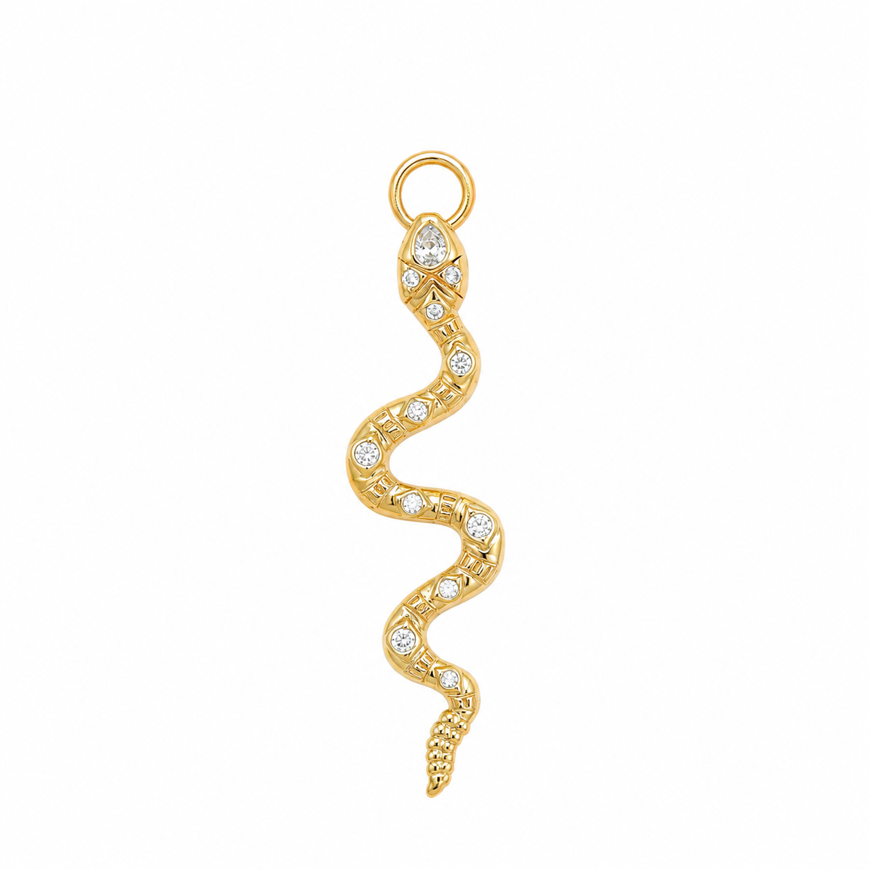 Double Sided Rattlesnake Charm Pendant