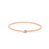 Small or Large Round Bezel Set Diamond Memory Wire Hook Bracelet
