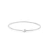 Small or Large Round Bezel Set Diamond Memory Wire Hook Bracelet