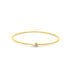 Small or Large Round Bezel Set Diamond Memory Wire Hook Bracelet