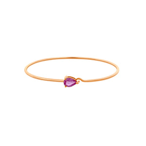 Pink Sapphire Pear Hinge Bracelet